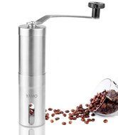 YAMO Manual Coffee Grinder - Conical Burr Mill for Precision Brewing - Brushed Stainless Steel N2
