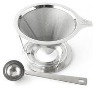 Brewfuze Pour Over Coffee Dripper Filter | Durable &amp; Rust Proof Stainless Steel Drip Coffee Cone With Double Mesh... N6