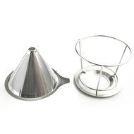 Brewfuze Pour Over Coffee Dripper Filter | Durable &amp; Rust Proof Stainless Steel Drip Coffee Cone With Double Mesh... N7