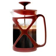 Tempered Glass 6-Cup Red French Press Coffee Maker, 30 Fluid Ounces by Pride Of India N2