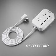 JOTO 2 Outlet Surge Protector Power Strip with USB Smart Charger (4 Port,5V 7.4A),with Type C Charging Port, 6.6ft... N7