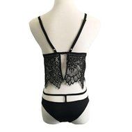 1Set Sexy Lingerie，Beautyvan Comfortable Hollow Translucent Underwear Sheer Lace Frenum Strap Lingerie Bra (XL... N8
