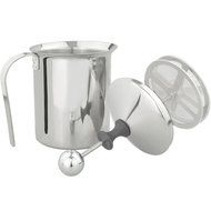 800ml Milk Frother, Marrywindix Stainless Steel Milk Frother Double Mesh Manual Milk Creamer Milk Foam (800ml... N6