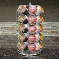 Metal Stylish Free-Standing, Coffee Pod Carousel, Chrome