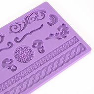 Surepromise Lace Flower Rose Leaf Shaped Silicone Mold Fondant Cake Decoration Baking Tool N4