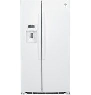 GE Profile PSE25KGHWW 36" Side-by-Side Refrigerator with 25.4 cu. ft. Capacity in White N3