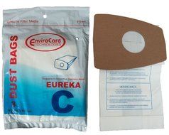 3 Eureka C Allergy Mighty Might canister Vacuum Bags, White Westinghouse, Floorshow Cleaner, Home Cleaning Systm...