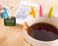 Hot Sale 5 PCS Cute Snail Shape Silicone Tea Bag Holder Cup Mug Candy Colors Gift Set N6