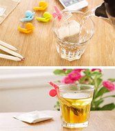 Hot Sale 5 PCS Cute Snail Shape Silicone Tea Bag Holder Cup Mug Candy Colors Gift Set N7