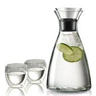 Bar Clear Glass Pitcher Jug Water Drink Juice Coffee Party Safe Tableware (L) N3