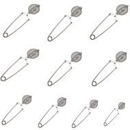 Generic 10Pcs/Lot Round Mesh Stainless Steel Spoon Tea Infuser Stir Wand With Diameter 5cm Clip Clamp Handle Tea...