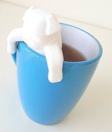 KABOOCHY Pug Life Silicone Tea Infuser, Cute Loose Leaf Tea strainer, White Color N5