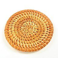CCWY Natural handmade bamboo round rattan coasters pot holding Tea Cup pad about tea ceremony, tea accessories...