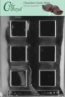 Cybrtrayd AO107 Squares Chocolate Candy Mold with Exclusive Cybrtrayd Copyrighted Chocolate Molding Instructions