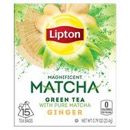 Lipton Green Tea Bags, Matcha Green Tea &amp; Mint 15 ct (Pack of 4) N10