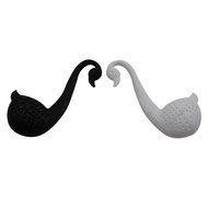 2pcs Black Swan Shape Herb Leaf Spice Strainer Tea Infuser Tea Bag Filters N6