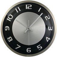 New TIMEKEEPER 300RAB 11.5&quot; Round Wall Clock with Brushed Metal Case