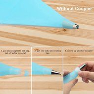 NEW DEAL| Cake Decorating Set - With 24 pcs Icing Tips| Reusable Silicone Piping Dispenser + 2 Couplers + 5 FREE... N6