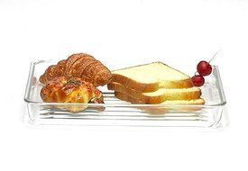 Uniware 13.5 X 11.4 X 1.9 Inch 3 Liter Square Tempered Glass Bake-ware, Oven Safe, Bake W. Line [B4803]