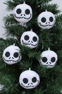 NIGHTMARE BEFORE CHRISTMAS Plush Ornament Set Featuring 6 Jack Skellington Christmas Tree Plush Ornaments - &nbsp;Average... N4