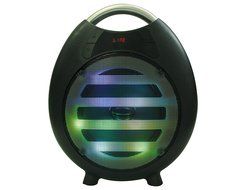 Mr. Dj PPS65LED Portable Speaker FM Radio Built-In Bluetooth USB/Mini SD Slot MP3 Player w/ Rechargeable Battery N2