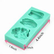 TANGCHU Soft Silicone Cake Mold Vegetable Shape 4.3*1.93*0.7inch Green N3