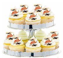 CakeSupplyShop Item#24319 24pk Motorcycle Bike Happy Birthday Edible Cupcake Decoration Toppers / Picks