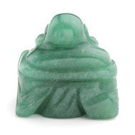 JOVIVI 1pc Natural Carved Gemstones Happy Buddha Figurine Statue 1.2&#039;&#039; Room Decoration, with Gift Box (Rose Quartz) N30