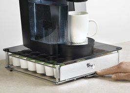 Nifty 6470 Keurig Brewed Glass Top K-Cup Rolling Drawer N3