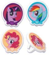 My Little Pony Cupcake Rings Party of 24 Cupcake Decoration Kit