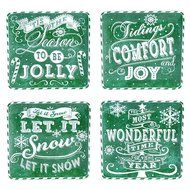 Certified International Chalkboard Christmas Dessert Plates (Set of 4), 8.25", Red N2