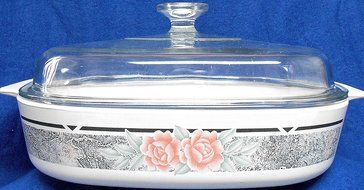 Corning Ware A-10-B Casserole Dutch Oven Silk and Roses N3