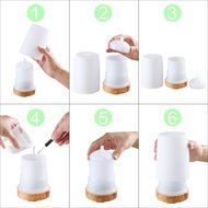 Essential Oil Diffuser, Euph 100ml Wood Grain Cool Mist Humidifer Ultrasonic Aromatherapy Oil Diffuser with 7... N5
