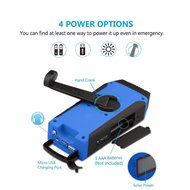 OUTERDO Dynamo Emergency Survival Solar Hand Crank Self Powered AM/FM/NOAA Weather Radio, LED Flashlight,Phone... N44