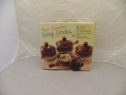 Four Covered Soup Crocks N3