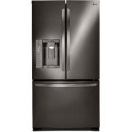 LG Stainless Steel 24 cu. ft. Ultra Capacity 3-Door French Door Refrigerator with Dual Ice Makers, Black N2