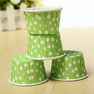New Dots 20pcs Colors Cupcake Liner Muffin Candy Nut Snack Greaseproof Dessert Baking Cups (Blue) N5