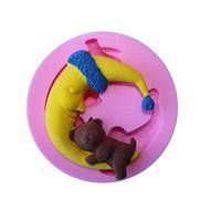 "Little Bear Moon Silicone Fondant Mold Chocolate Polymer Clay Mould" shopping