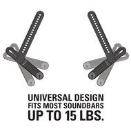 Sanus Soundbar Mount for Most Soundbars up to 15 lbs - Features Simple Install and Tool-Free Adjustments - Compatible...