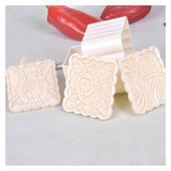 150-180 Grams Square Moon Cake Mold With 3 Pcs Mode Pattern N4