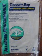 DVC 464694 Hoover Y Synthetic Bag Allergen Performance (3 Pack) N3
