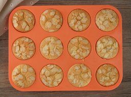 MIREN Non-Stick Silicone Muffin Cupcake Baking Pan - Standard Size - 12 Cups - 2 Pack(Red and Orange) N3