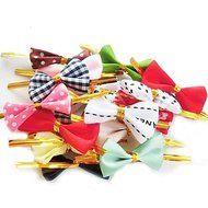 Y&amp;XL&amp;H 50pcs/set Baking Bread Bag Sealing Lovely Bow Knot Cookie Packing Bags Wire Lollipop Cake Packing (Random... N5
