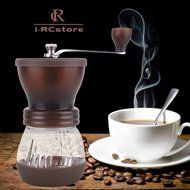 RC Manual Ceramic Burr Coffee Grinder Hand-crank Coffee Mill, Pot Capacity 120g (Brown) N9