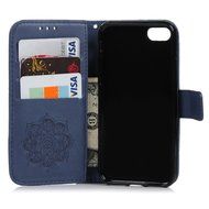 iPhone 7 Case (4.7 inch) - Wallet Folio Flip Embossed Campanula PU Leather Case with Stand Card Slots Slim Fit... N15