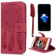 iPhone 7 Case (4.7 inch) - Wallet Folio Flip Embossed Campanula PU Leather Case with Stand Card Slots Slim Fit... N16