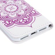 iPhone 7 Case (4.7 inch) - Wallet Folio Flip Embossed Campanula PU Leather Case with Stand Card Slots Slim Fit... N20