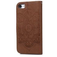 iPhone 7 Case (4.7 inch) - Wallet Folio Flip Embossed Campanula PU Leather Case with Stand Card Slots Slim Fit... N25