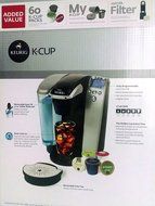 Keurig K75 Platinum Single-Cup Home-Brewing System with Water Filter Kit, 60 K-Cup Packs, and Reuseable Keurig... N3