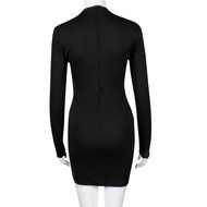 Women Dress,Haoricu Feminine Fashion Bandage Sexy Long Sleeve Dress Casual Straight Dress N7